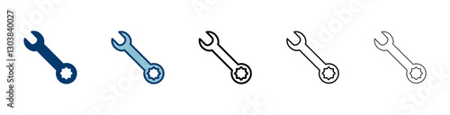 wrench icon vector isolated on white background. Wrench vector icon. Spanner symbol
