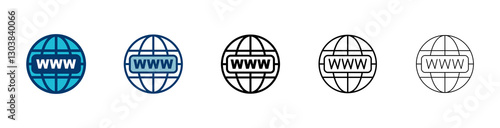 Web icon vector isolated on white background. Website vector icon. Internet world vector