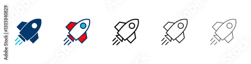 Rocket icon vector isolated on white background. Start Up Concept Symbol. Startup icon