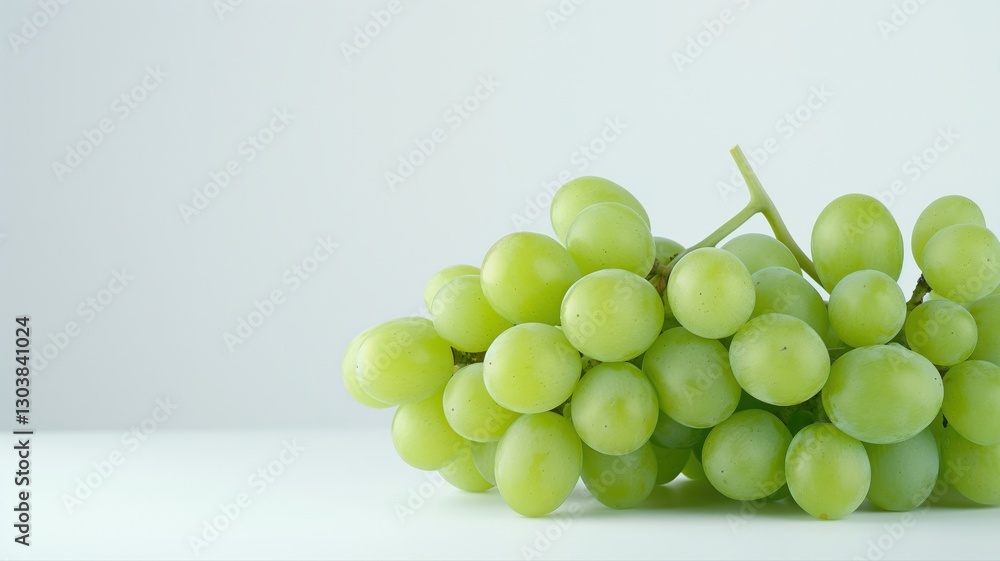 bunch of green grapes on a white background bunch of green grapes on a white background