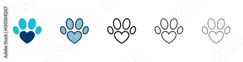 Paw icon vector isolated on white background. Paw Print icon