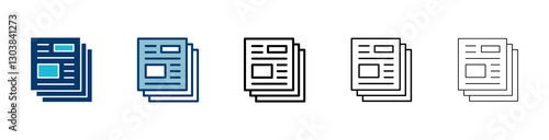 Newspaper icon vector isolated on white background. news paper icon vector