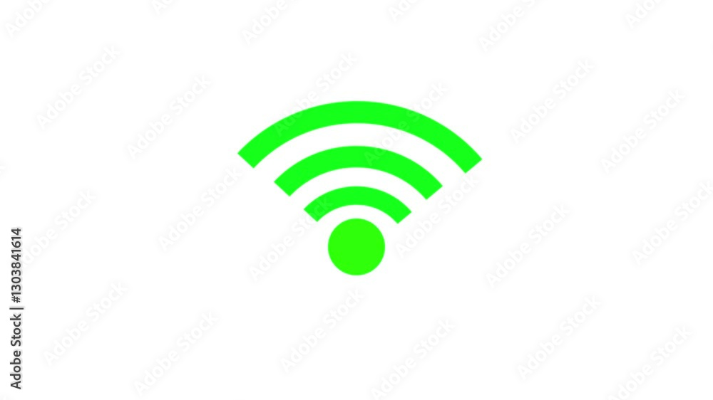 4K Animated wifi green color with Alpha Channel , MOV Format 4K Animated wifi green color with Alpha Channel , MOV Format