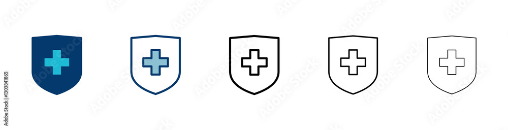 Health insurance icon vector isolated on white background. Insurance health document icon Health insurance icon vector isolated on white background. Insurance health document icon