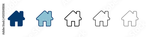 Home icon vector isolated on white background. House vector icon. Address