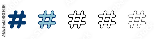 Hashtag icon vector isolated on white background. hashtag vector icon