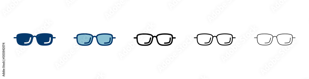 Glasses icon vector isolated on white background. Stylish Eyeglasses. Glasses vector. Optical concept Glasses icon vector isolated on white background. Stylish Eyeglasses. Glasses vector. Optical concept