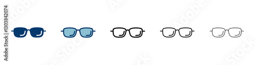 Glasses icon vector isolated on white background. Stylish Eyeglasses. Glasses vector. Optical concept