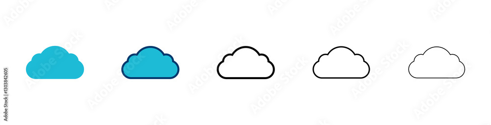 Cloud icon vector isolated on white background. cloud computing icon Cloud icon vector isolated on white background. cloud computing icon