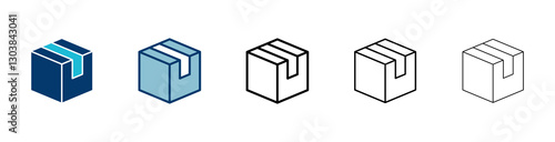 Box icon vector isolated on white background. Cardboard box, packaging open. Box vector icon