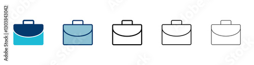 Briefcase icon vector isolated on white background. Briefcase vector icon