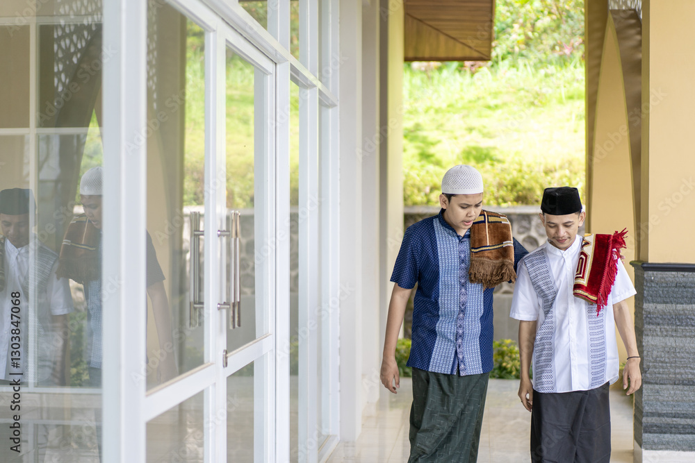 custom made wallpaper toronto digitalYoung Men Shaking Hands Asking For Forgiveness During Hari Raya Celebration. men shaking hands, chatting, laughing during Lebaran