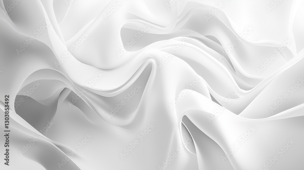 Obraz premium Gentle Wavy Lines on Minimalist Soft Background for Elegant Designs