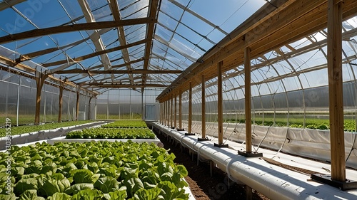 plants in greenhouse