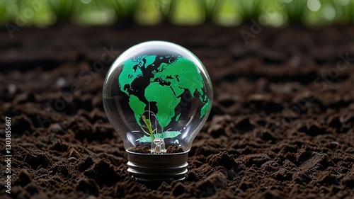 light bulb and earth