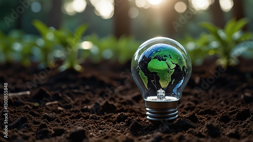 light bulb in the grass