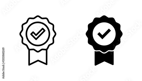 Approved icon vector. Certified Medal Icon