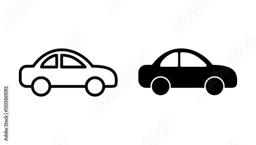 Car icon vector. car sign and symbol. small sedan