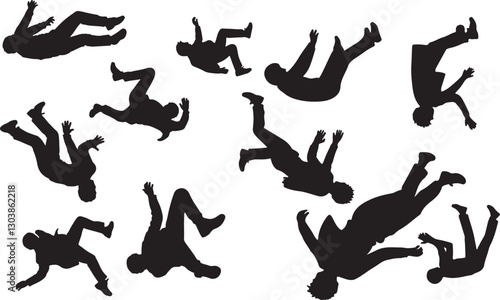 Fall Down Silhouette Set