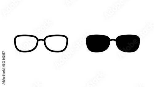 Glasses icon vector. Glasses sign and symbol