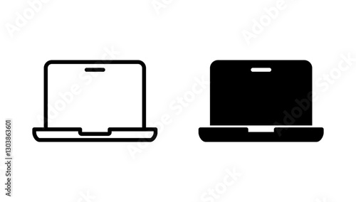 Laptop icon vector. computer sign and symbol