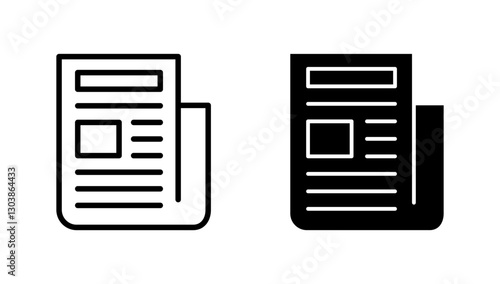 Newspaper icon vector. news paper sign and symbolign