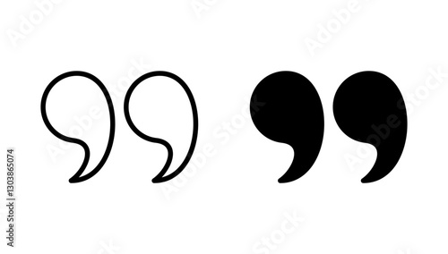 Quote icon vector. Quotation mark sign and symbol