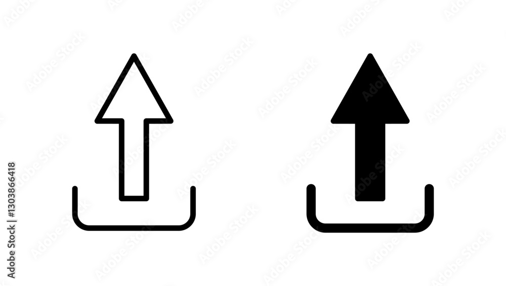 Upload icon vector. load data sign and symbol Upload icon vector. load data sign and symbol