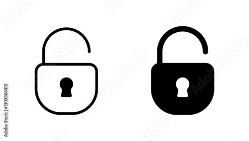 Unlock icon vector. Unlock sign and symbol. unlocked padlock icon