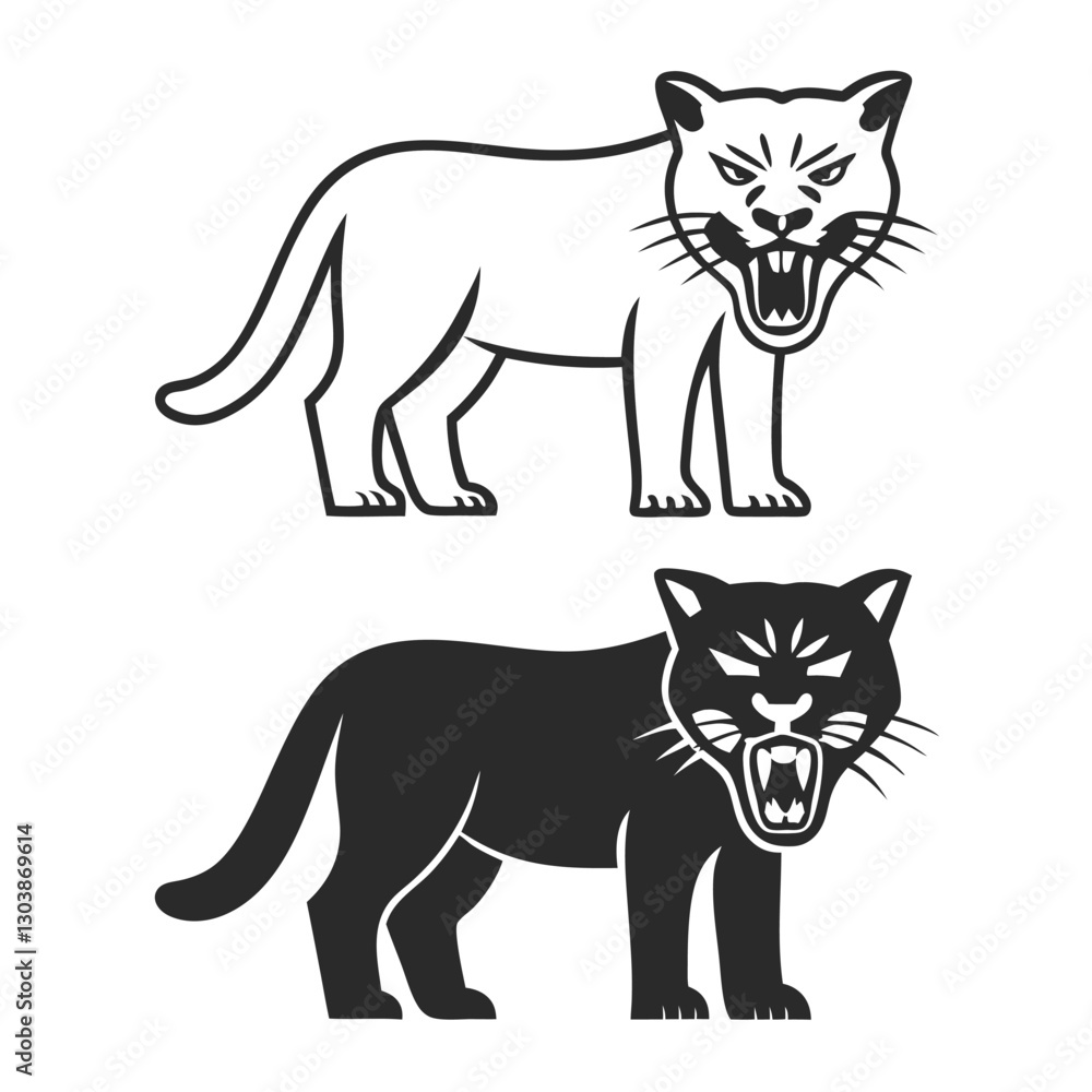 Obraz premium set of wild animals vector