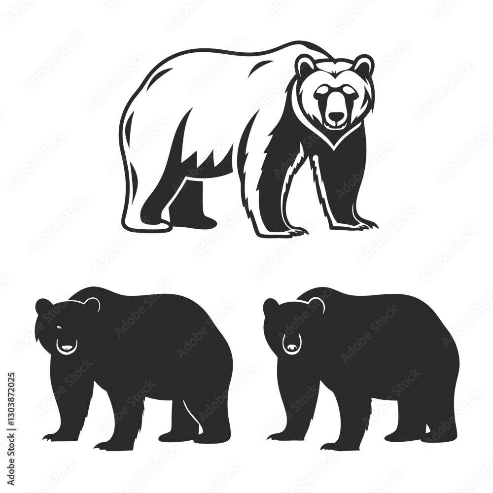 Fototapeta premium set of wild animals vector