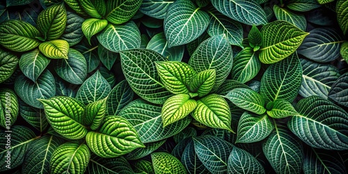 Wallpaper Mural Close-Up Aerial Photography of Lush Green Leaves on a Dark Background for Nature and Botanical Themes Torontodigital.ca