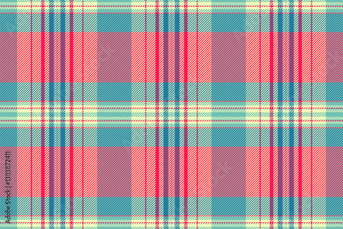 France tartan texture check, printout pattern background seamless. Strip fabric plaid textile vector in light and bright colors.