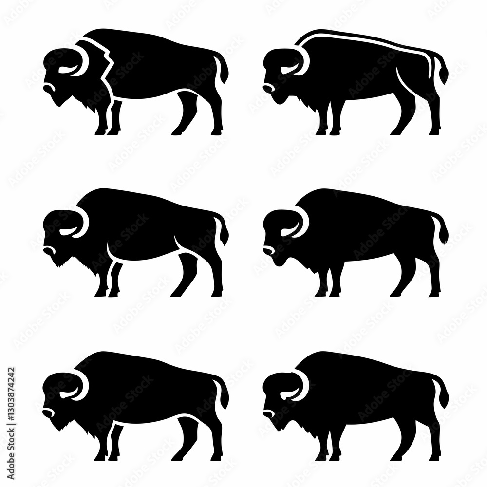 Obraz premium bull-silhouette-vector