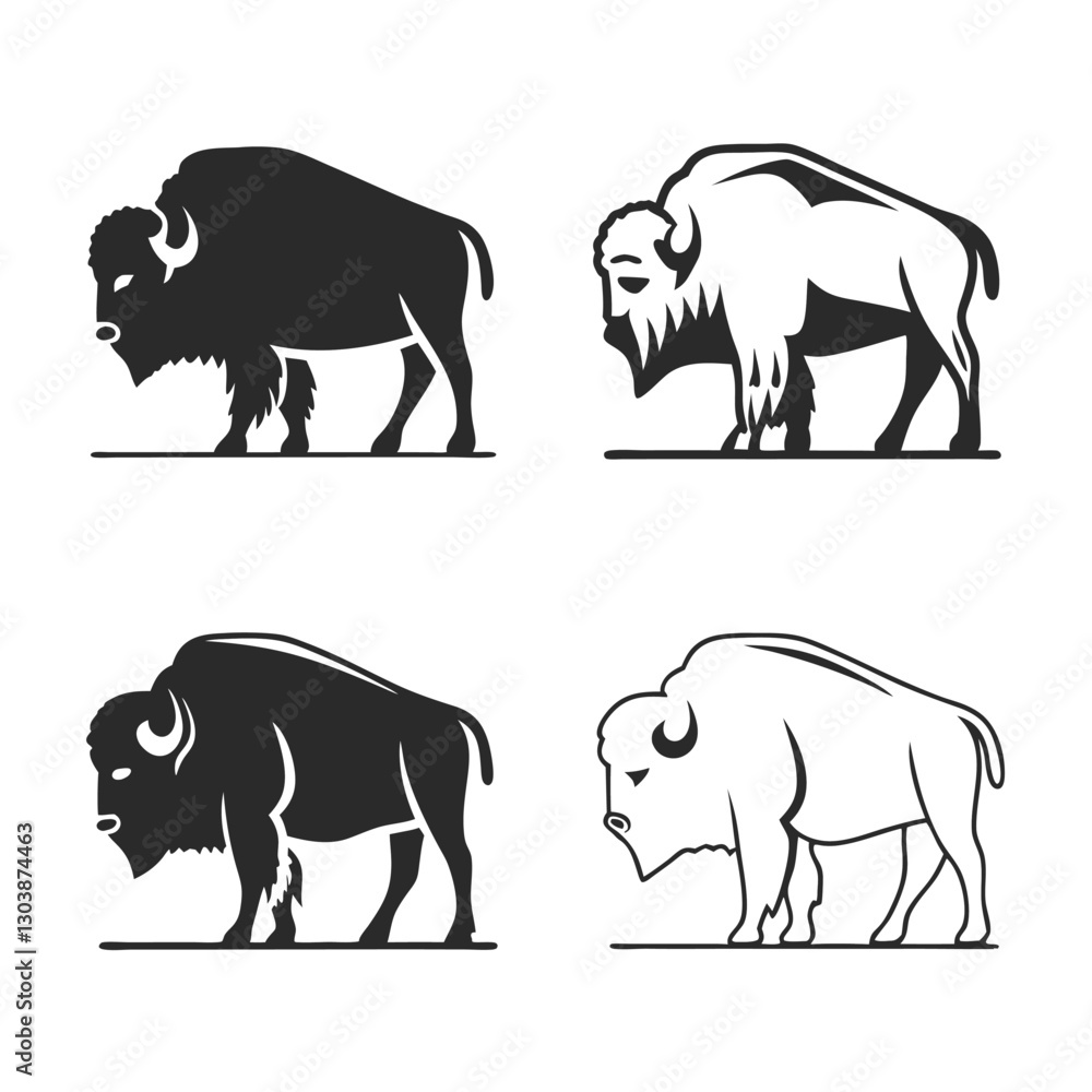 Fototapeta premium bull-silhouette-vector
