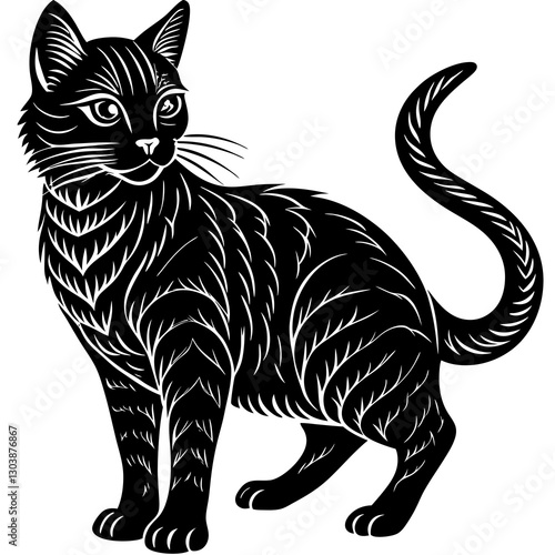 Wallpaper Mural cat vector Torontodigital.ca