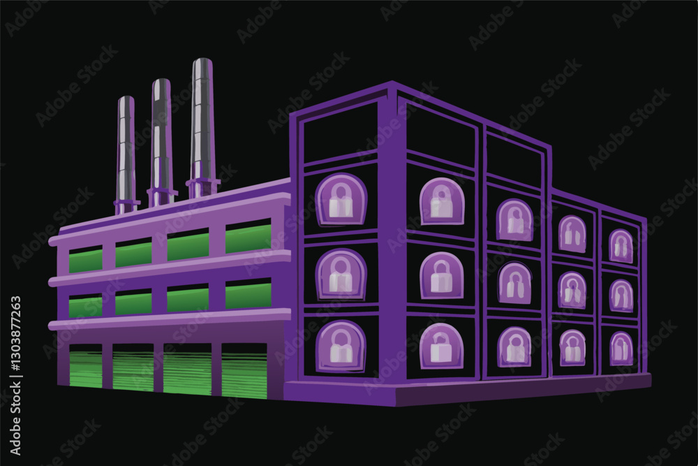 A futuristic cybersecurity control center monitors and protects industrial infrastructure, displaying complex data streams on massive screens. A futuristic cybersecurity control center monitors and protects industrial infrastructure, displaying complex data streams on massive screens.