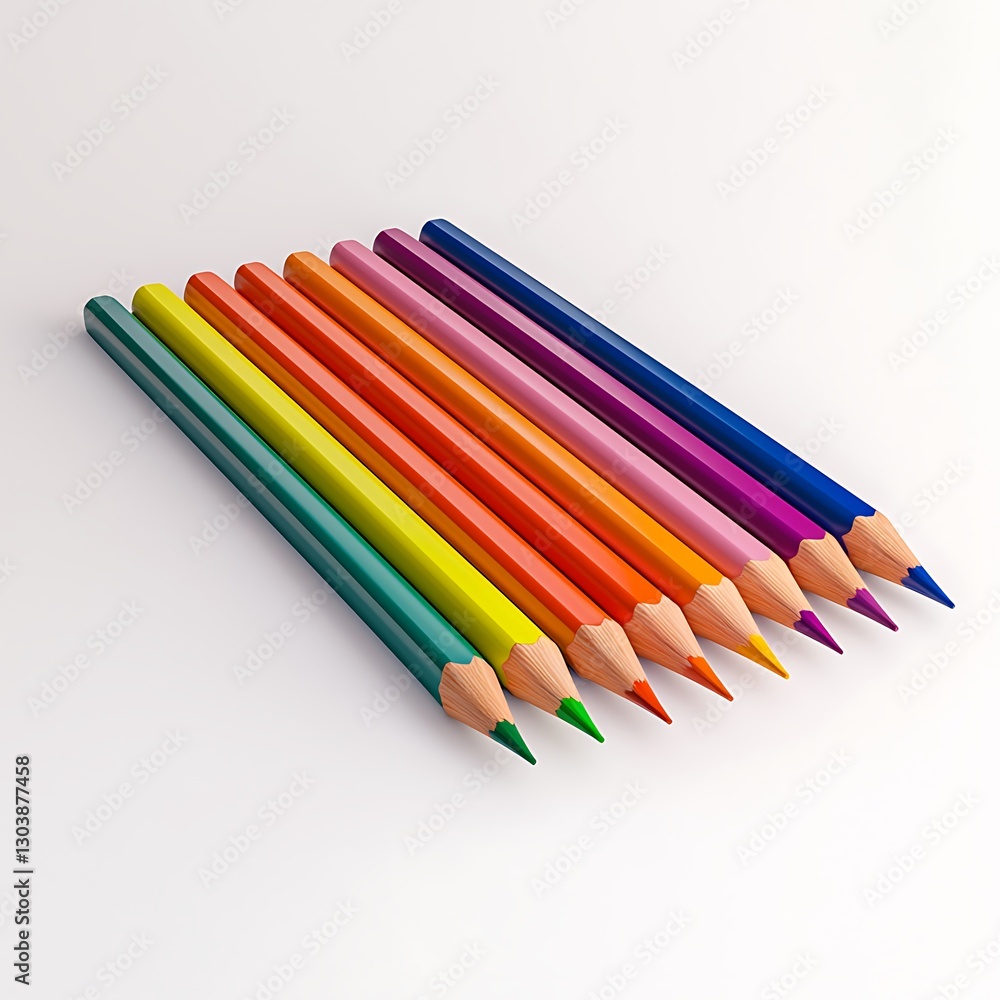 Colorful Pencils Art Supplies Stationery Back to School Colorful Pencils Art Supplies Stationery Back to School