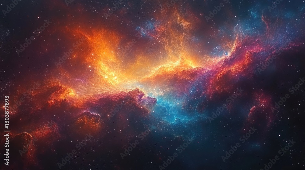 Fototapeta premium Colorful space nebula with vibrant colors