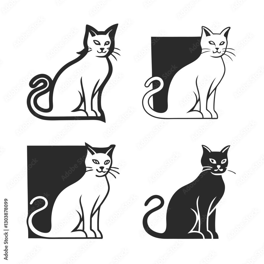 Obraz premium cat--silhouette-image-- (51).eps