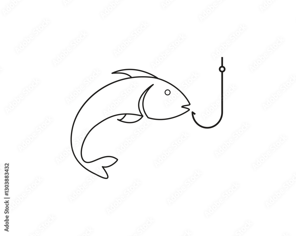 Obraz premium Fish icon dolphin icon vector flat style logo template illustration