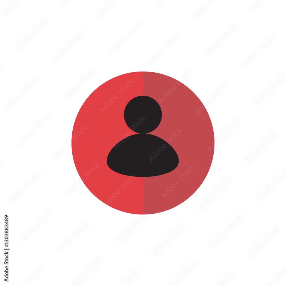 vector illustration of icon man with red circle vector illustration of icon man with red circle