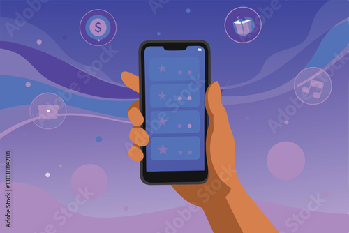 A clean, modern mobile banking app interface displaying a user's spending and budgeting details, with clear charts and graphs.