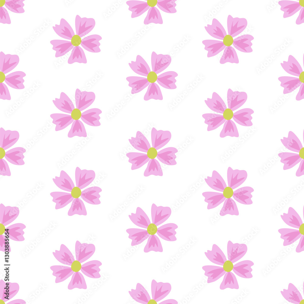 Pink Floral Pattern Seamless with White Background, Delicate Pink Flower Repeat Pattern for Textile Design, Seamless Pink Blossom Pattern for Fabric and Wallpaper, Watercolor Style Pink Flower Pattern Pink Floral Pattern Seamless with White Background, Delicate Pink Flower Repeat Pattern for Textile Design, Seamless Pink Blossom Pattern for Fabric and Wallpaper, Watercolor Style Pink Flower Pattern