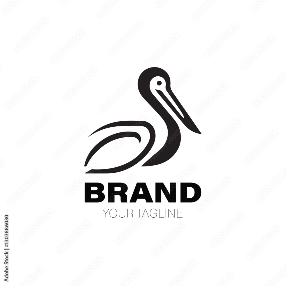 Pelican Logo. Pelican Logo Design. Pelican Logo Brand. Pelican Logo Vector Design Isolated on White Background Pelican Logo. Pelican Logo Design. Pelican Logo Brand. Pelican Logo Vector Design Isolated on White Background