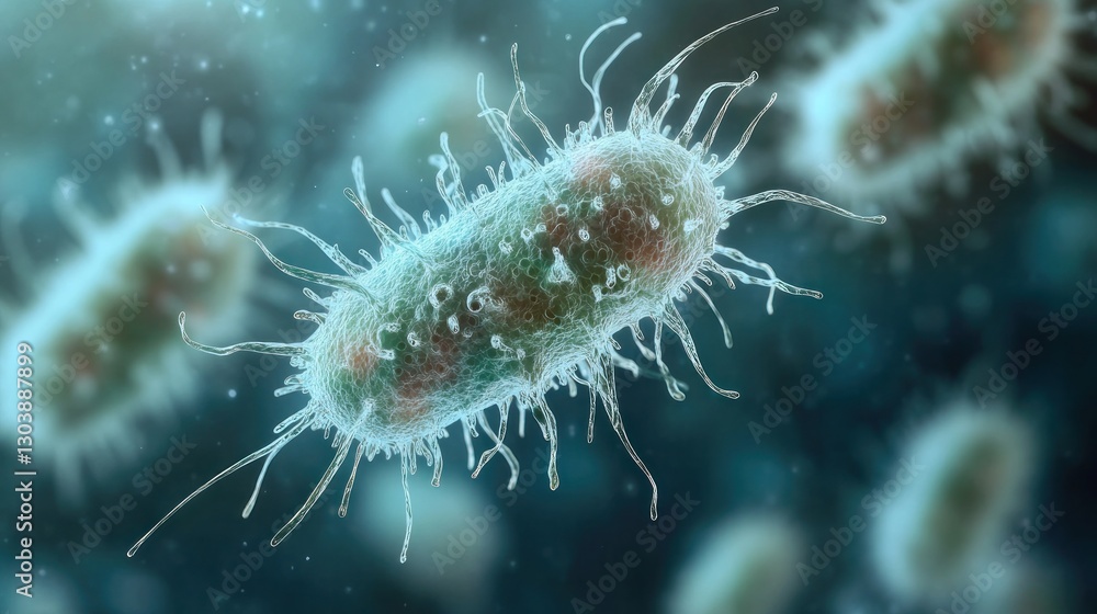 Fototapeta premium A microscopic view of antibiotics attacking intracellular bacterial infections