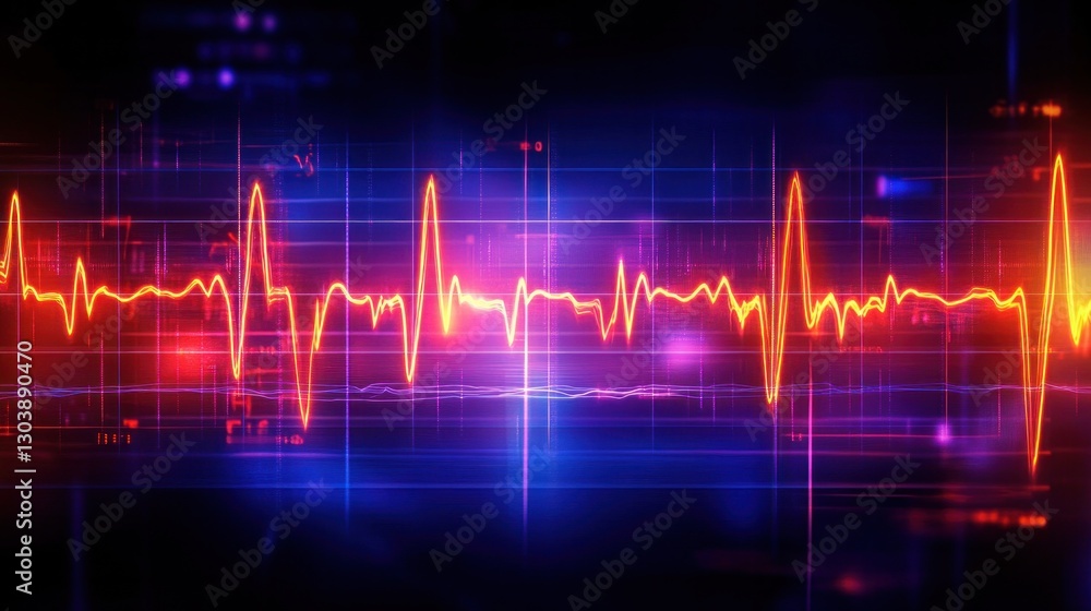 An electrocardiogram machine displaying real-time heart activity during a check-up An electrocardiogram machine displaying real-time heart activity during a check-up