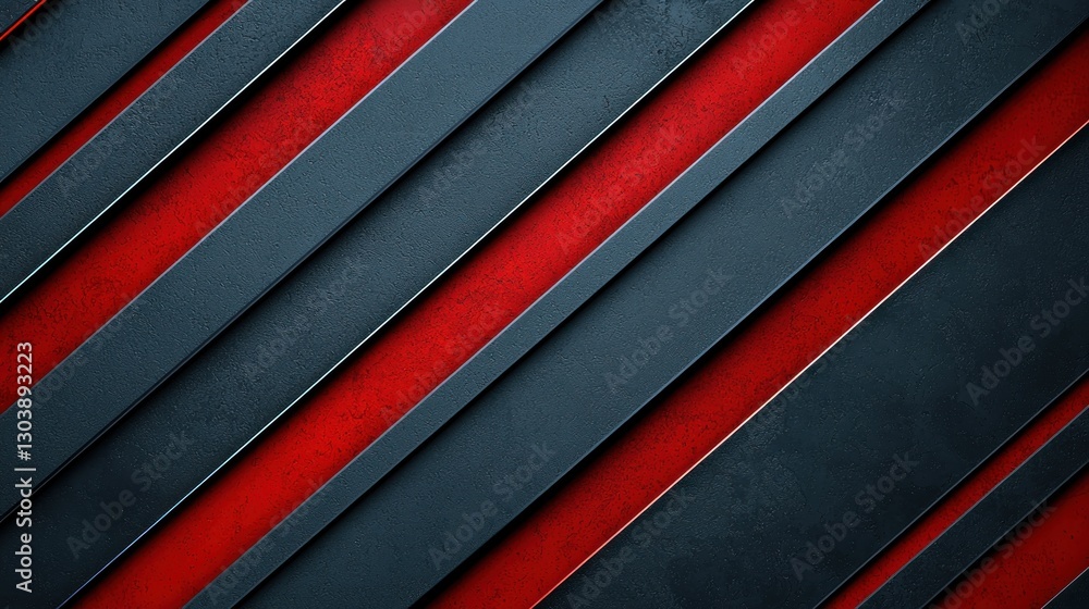 Obraz premium Abstract Red and Dark Gray Diagonal Stripes Background Texture