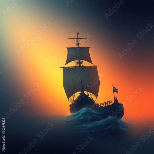 Obraz na płótnie iron ship w salonie