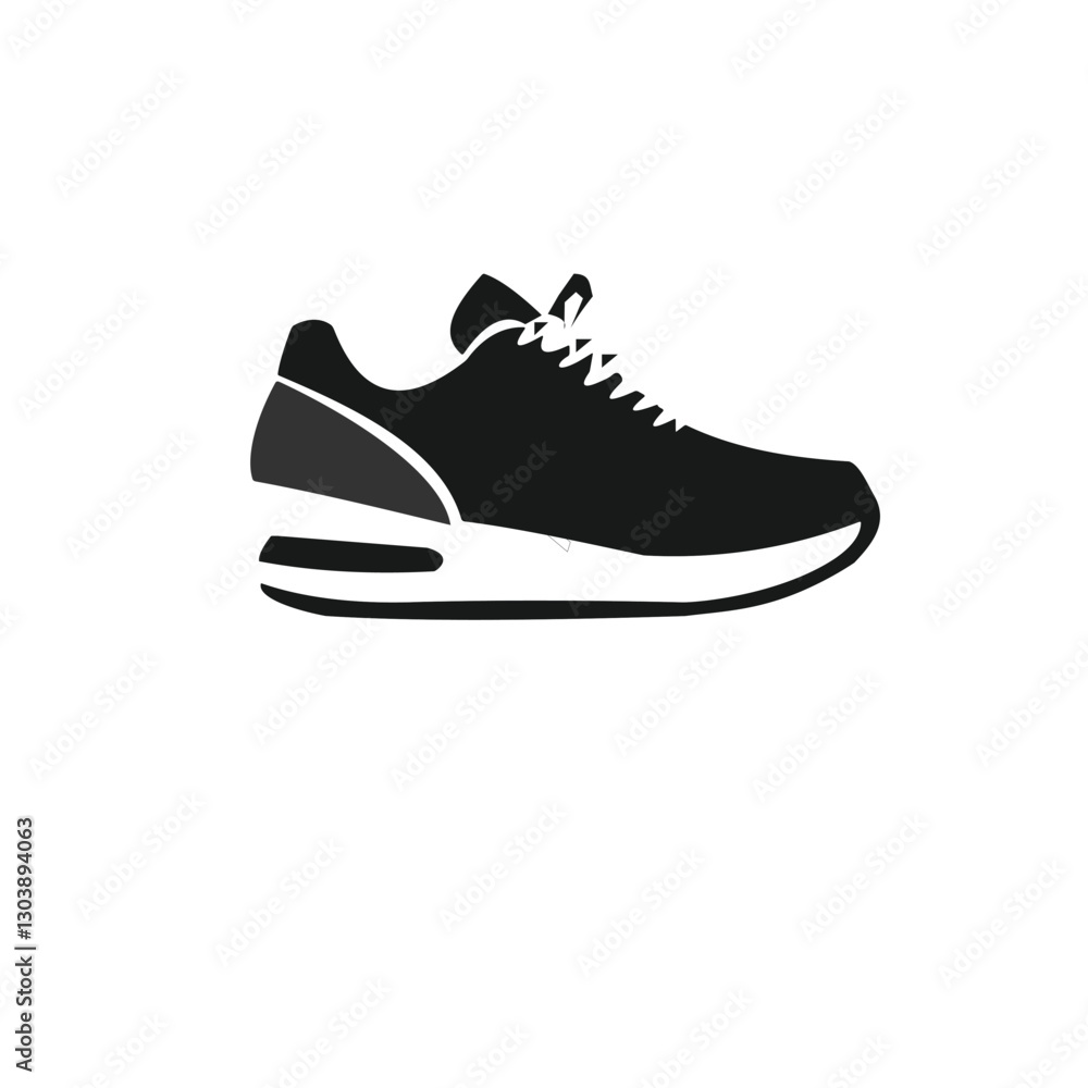 silhouette of shoes on white background silhouette of shoes on white background